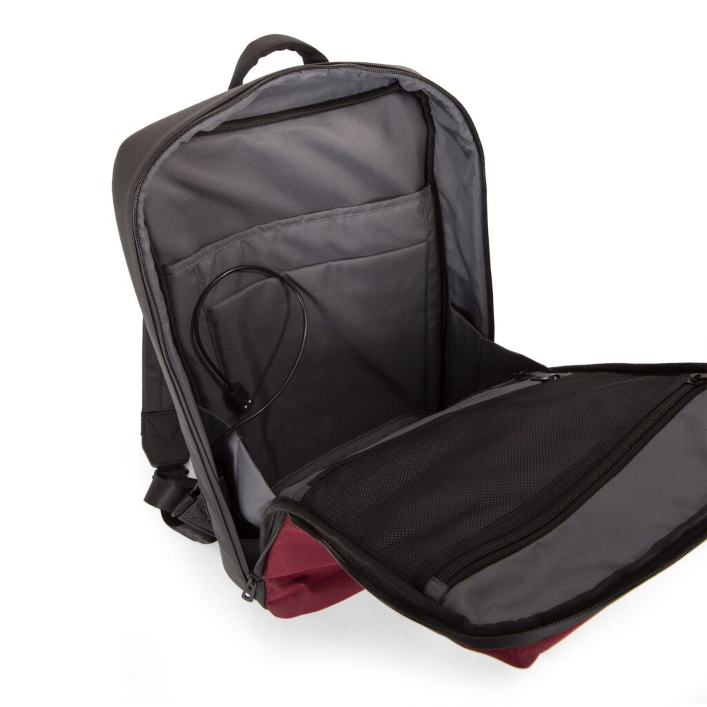 inside a laptop backpack