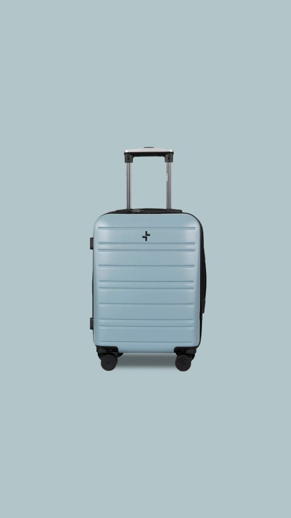 La nouvelle valise Legend en bleu clair. 