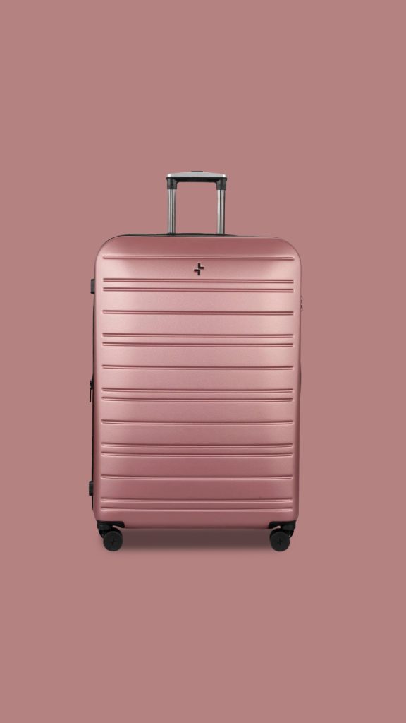 La nouvelle valise Legend en or rose.